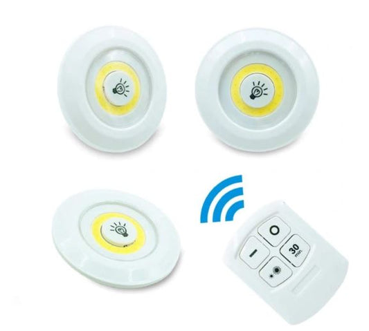 3 LED lights with remote