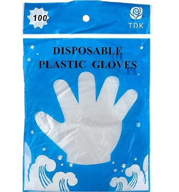 Disposable plastic gloves - 100 pieces