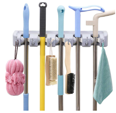 Broom holder and cleaning tools